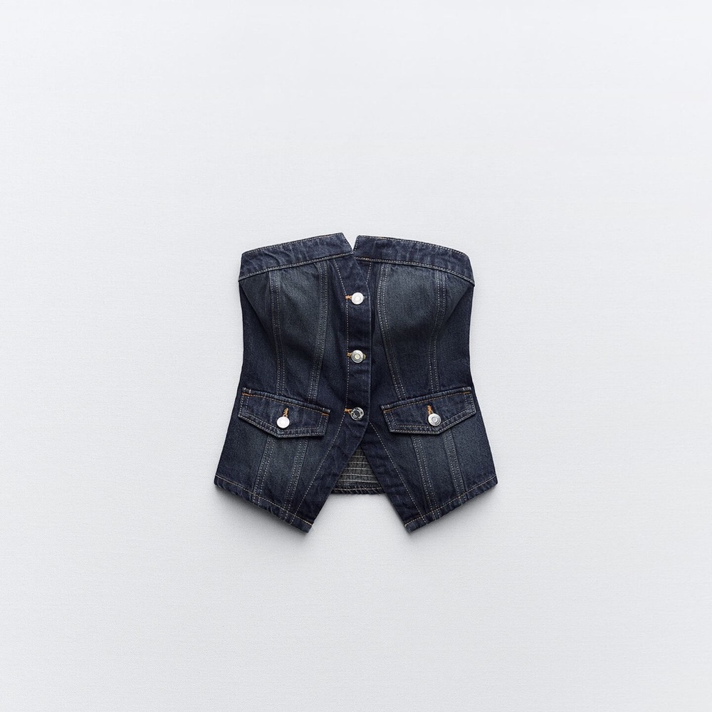 Zara denim top (color is blue in first photo)